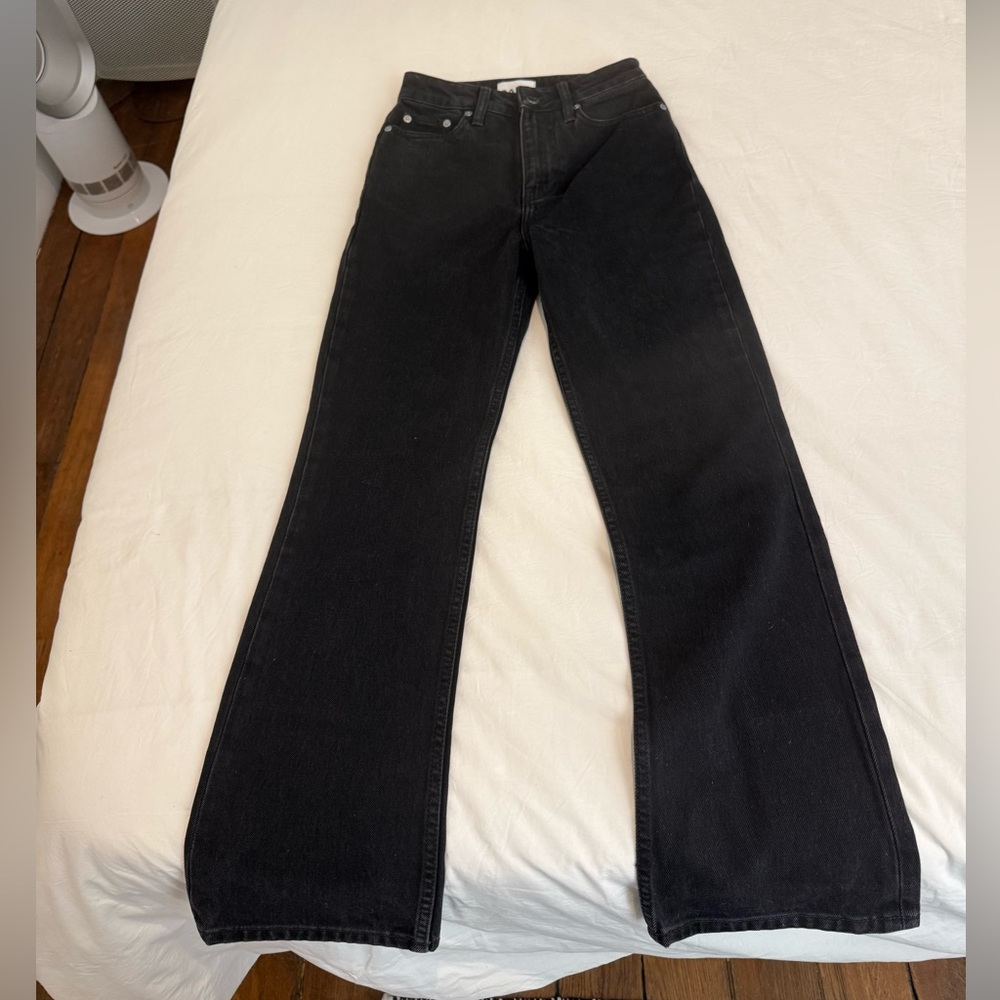Ganni Black Betzy Cropped Jeans